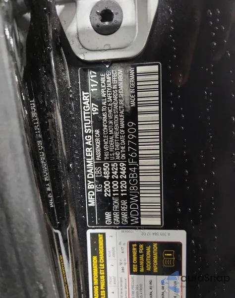 2018 Mercedes-Benz C 63 Amg z USA, uszkodzony, nr VIN WDDWJ8GB4JF677909